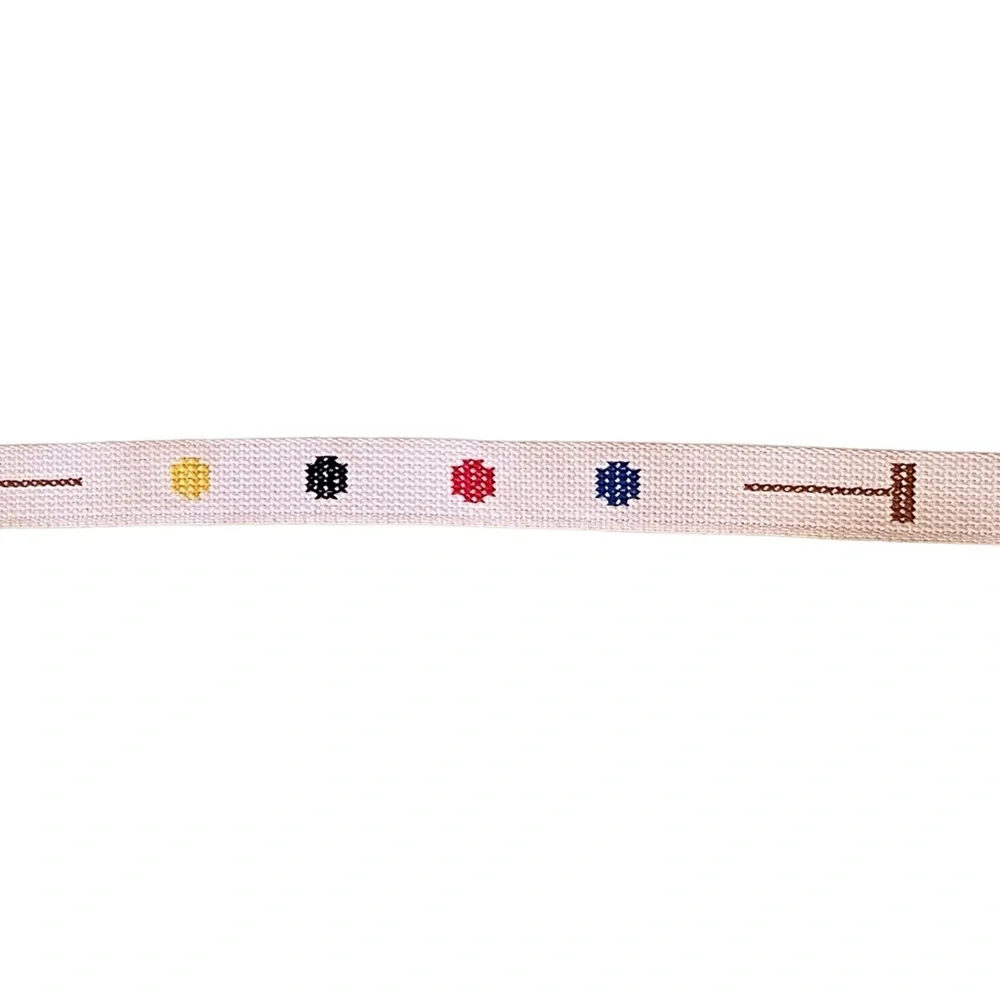 Preston Leather Products Women’s Croquet Themed Belt Size 39